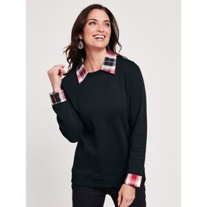 NEW Layer Look Black Sz Small Casual Wear Collared Lightweight Sweatshirt BLAIR
